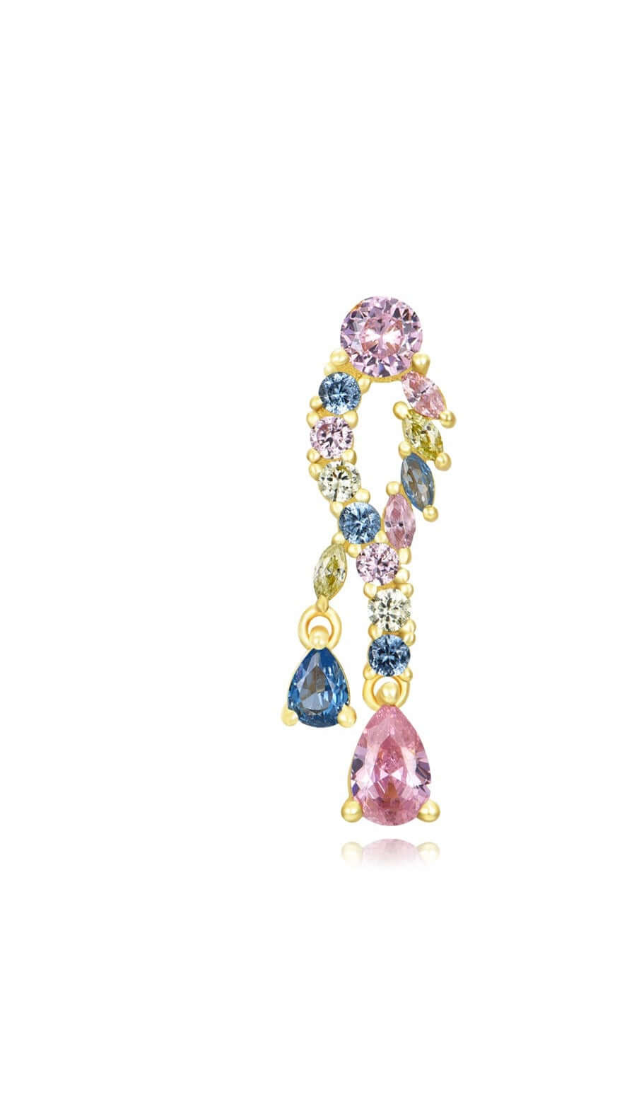 Alone 29 Ballet Earring (Pink) (Gold Plated Silver)