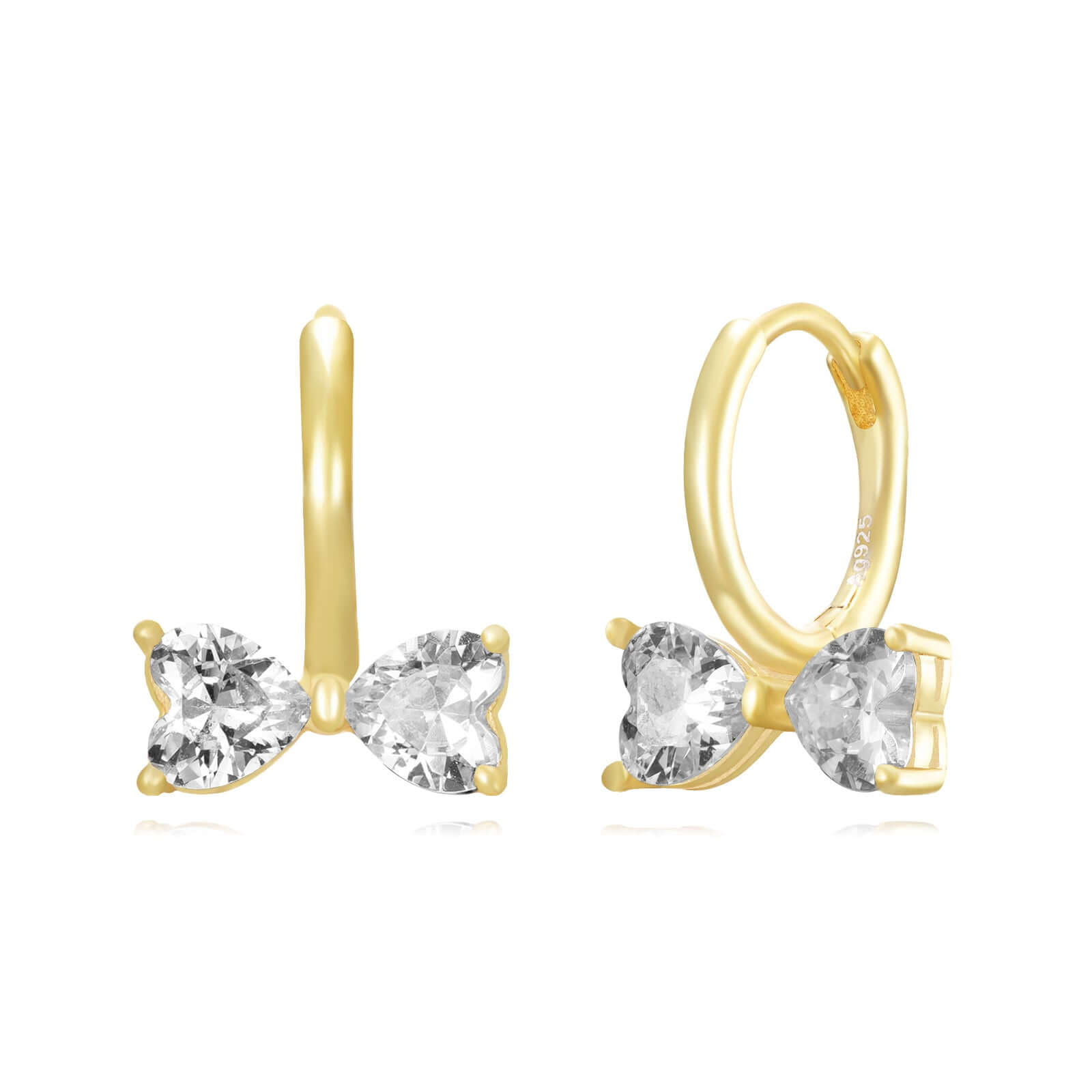 Lazo Corazón Ohrring (vergoldetes Silber)