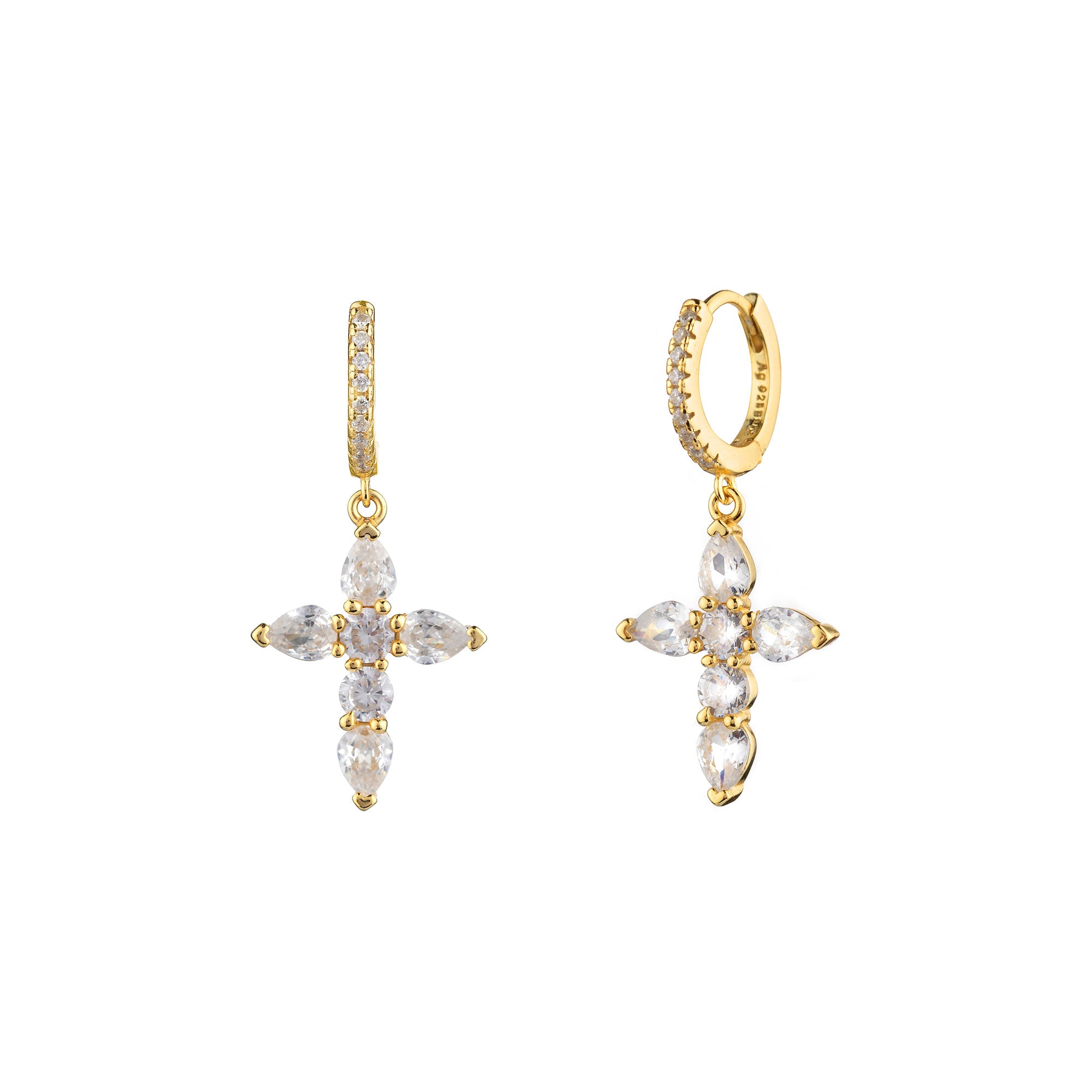 Arito Cruz Preciosa (Plata 925 bañada oro 18k)