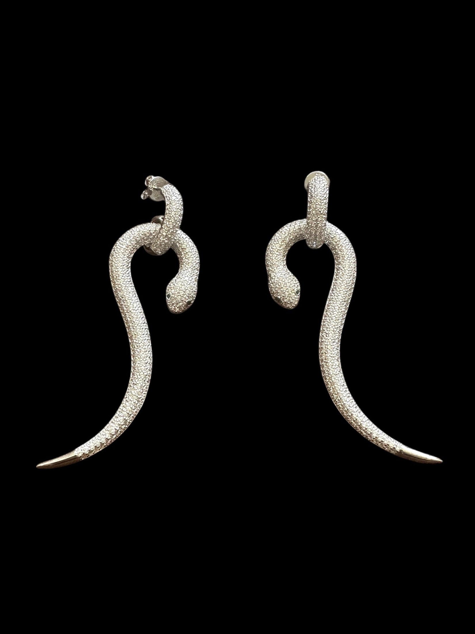 Große Schlangenohrringe (925er Silber)