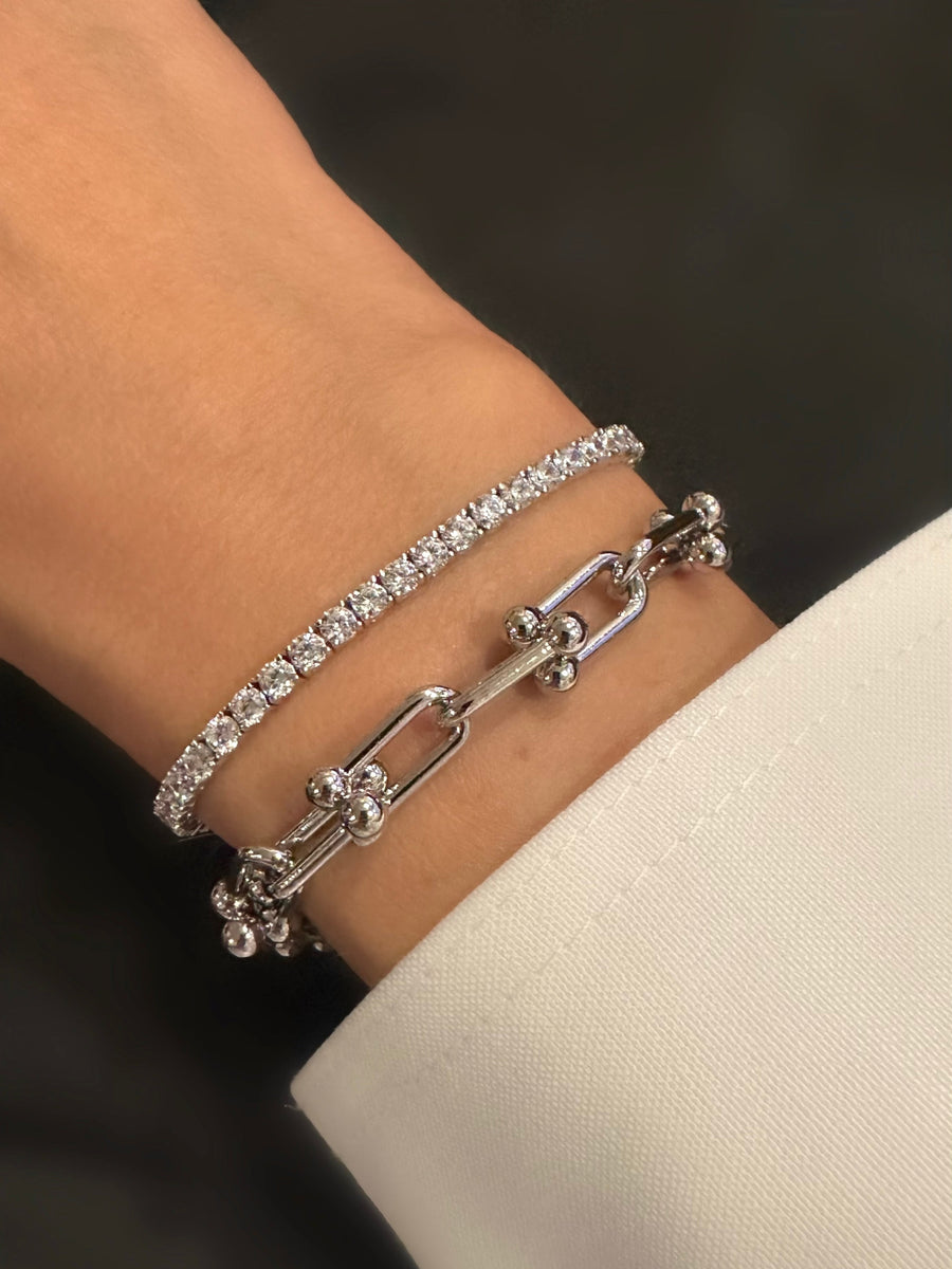 Amber Bracelet (Silver Plated)