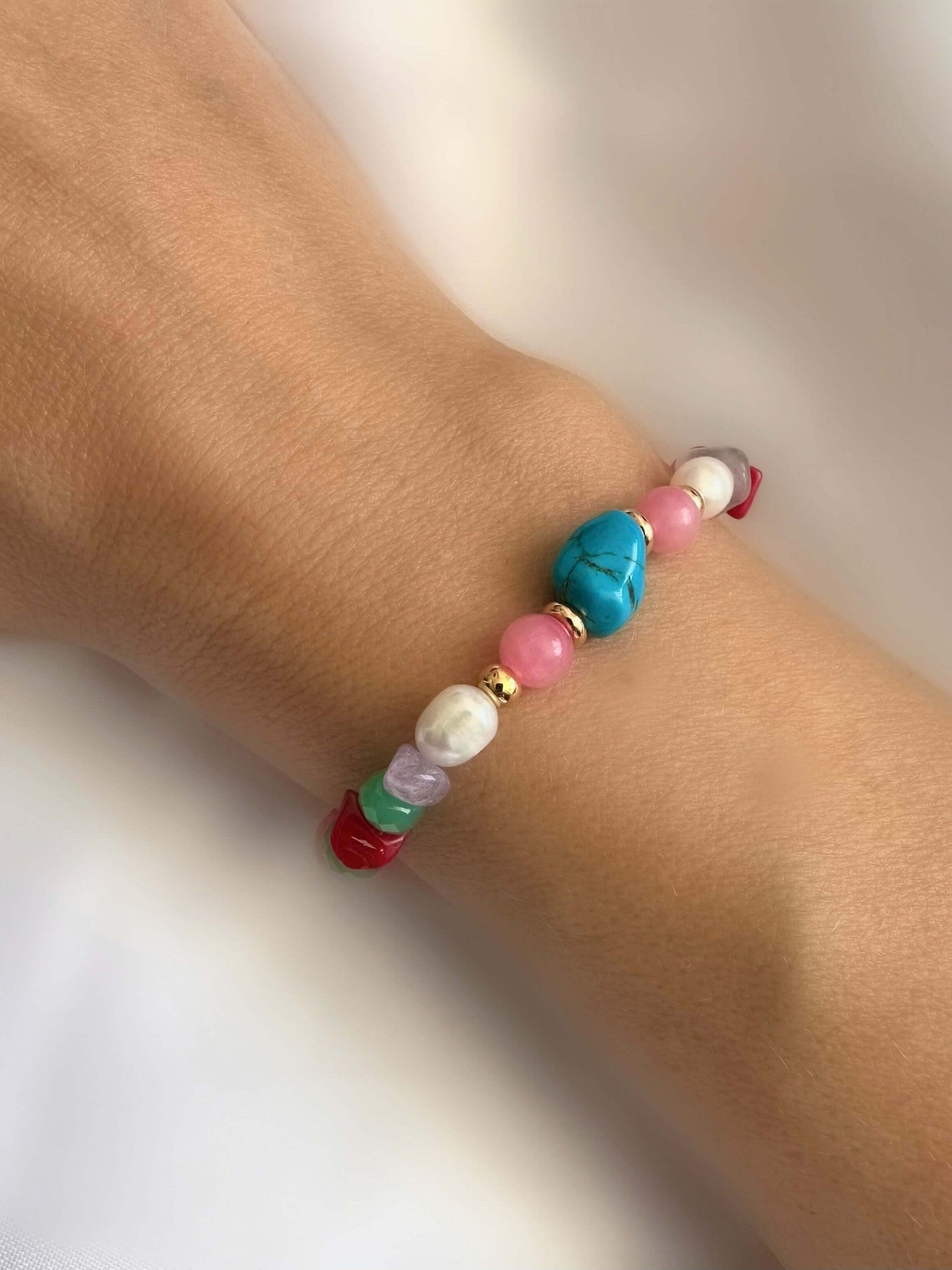 Messy Color Bracelet (Natural Stones)