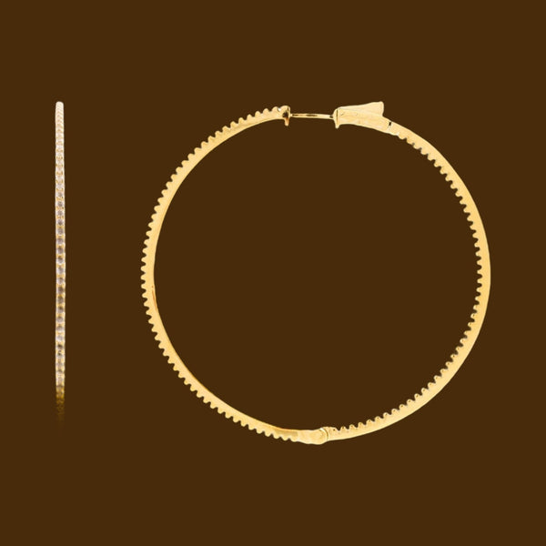 City 50 Hoops (Gold Plated 925 Sterling Silver)