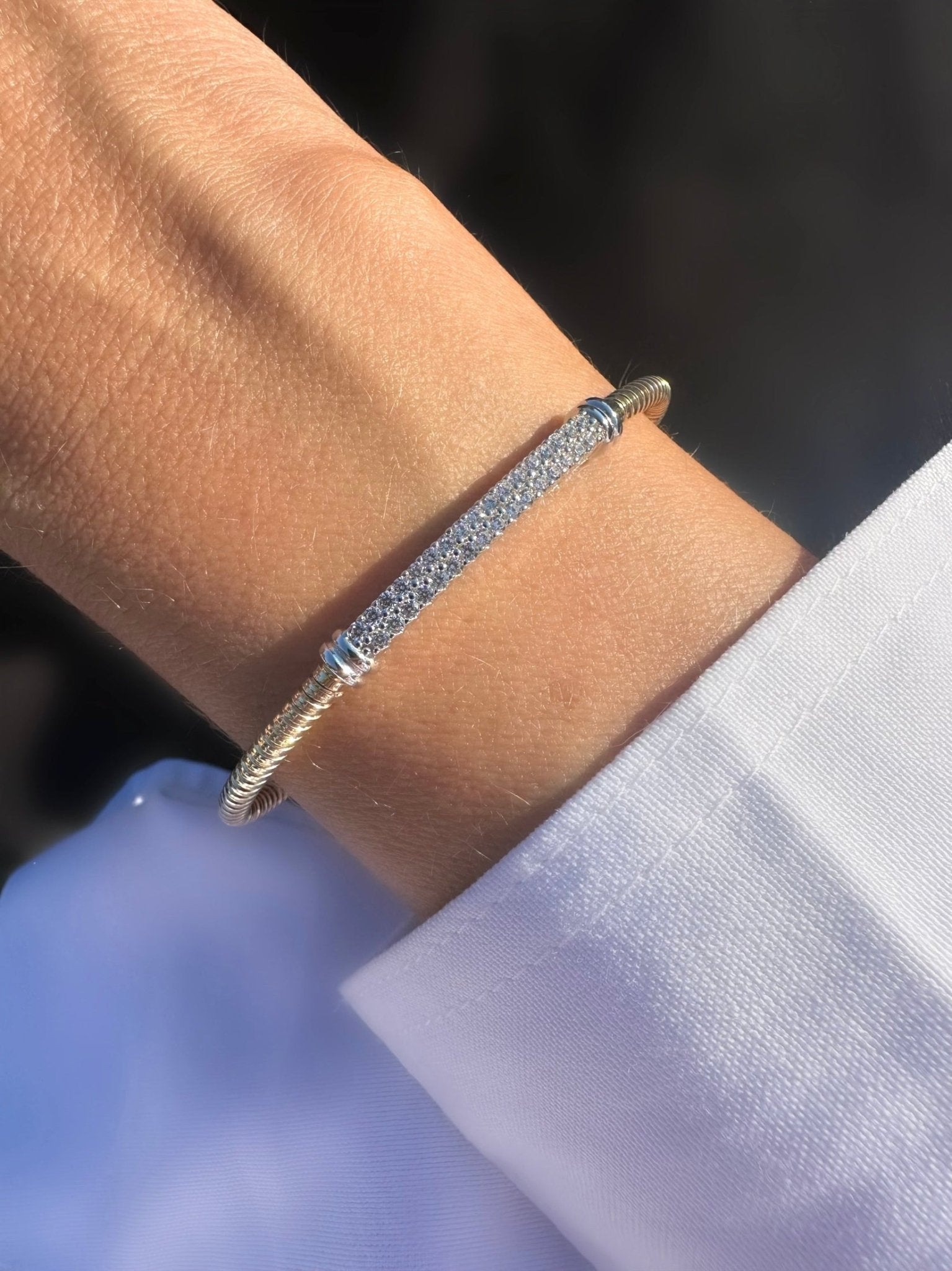 Brazalete Cruise Petite (Plata 925 bañada oro 18k) - LE MARSHAND™