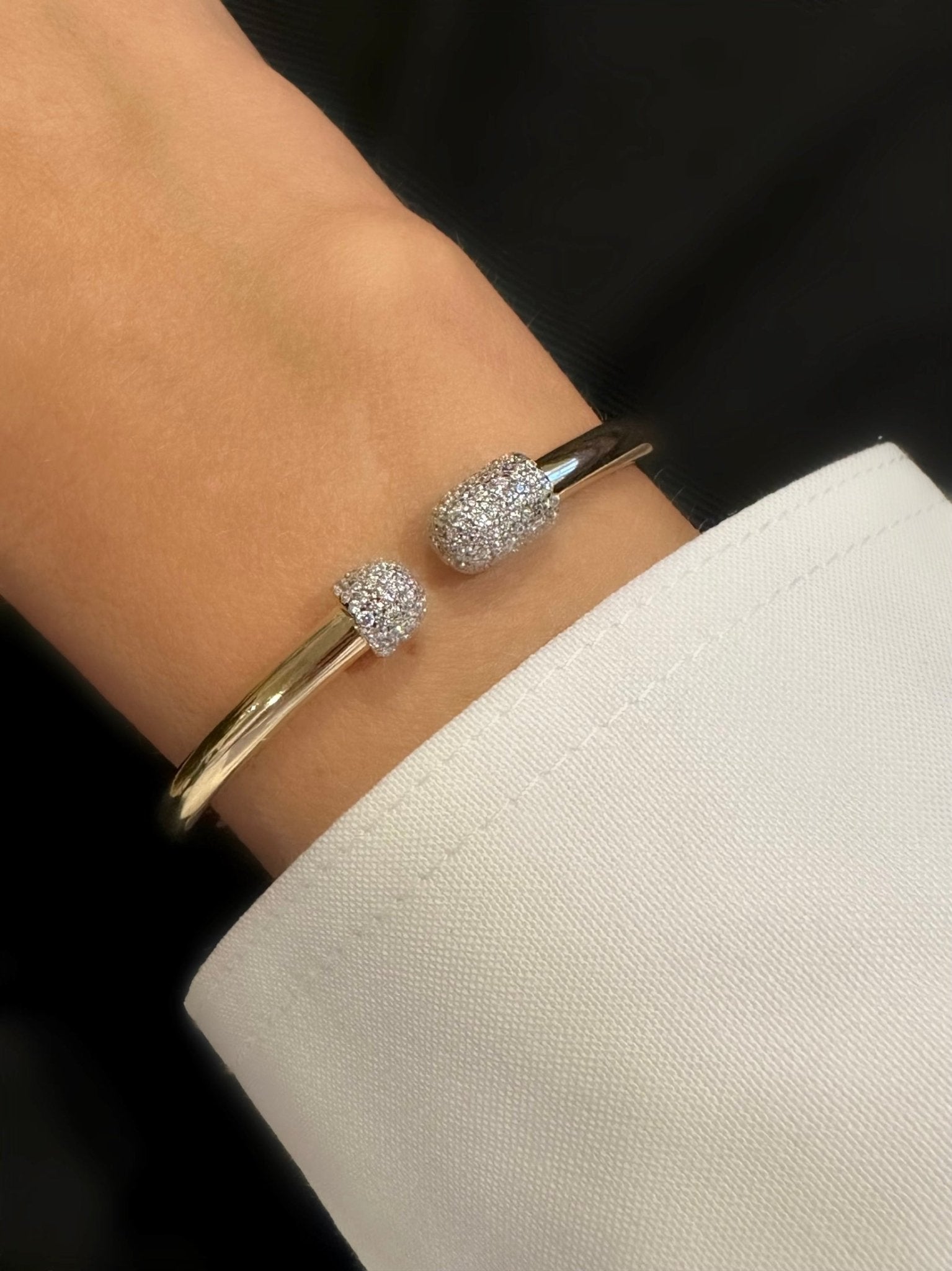 Brazalete Diana (Plata 925 bañada Oro 18k) - LE MARSHAND™