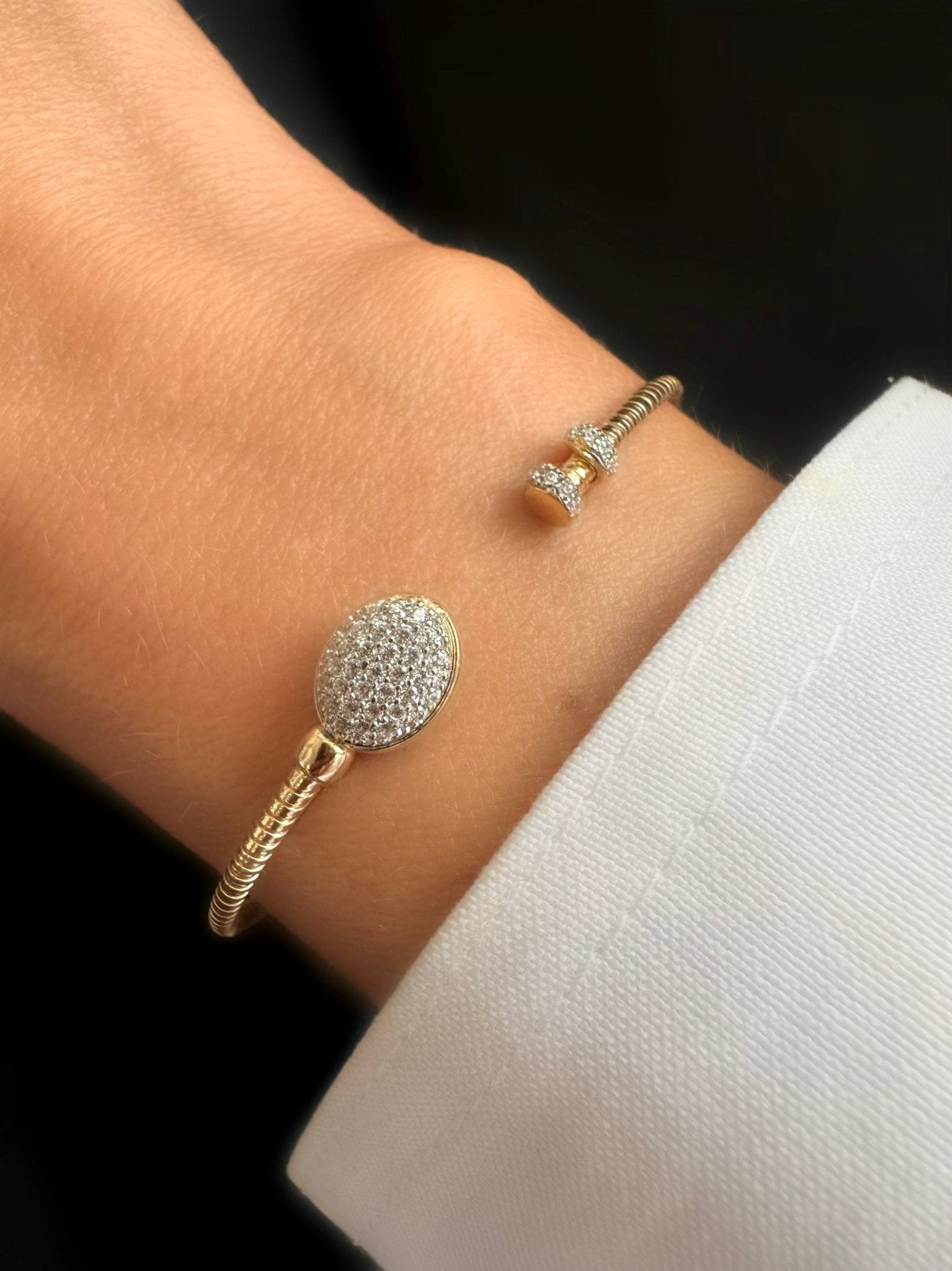 Brazalete Submarine (Plata 925 bañada Oro 18k) - LE MARSHAND™