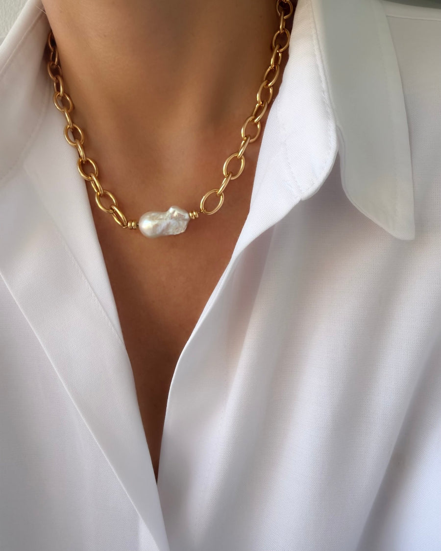 Collar Chain Perle Baroque - LE MARSHAND™