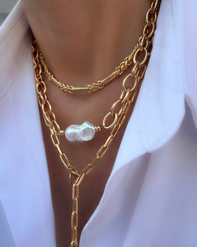 Collar Chain Perle Baroque
