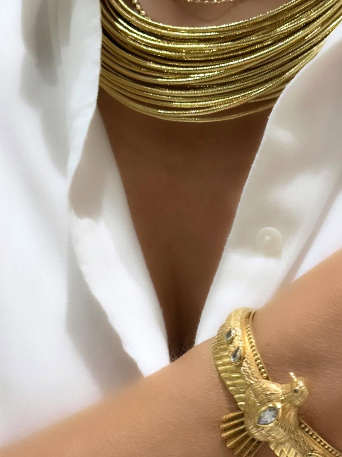 Collar Dinastía (Plata 925 bañada en Oro 18k) - LE MARSHAND™