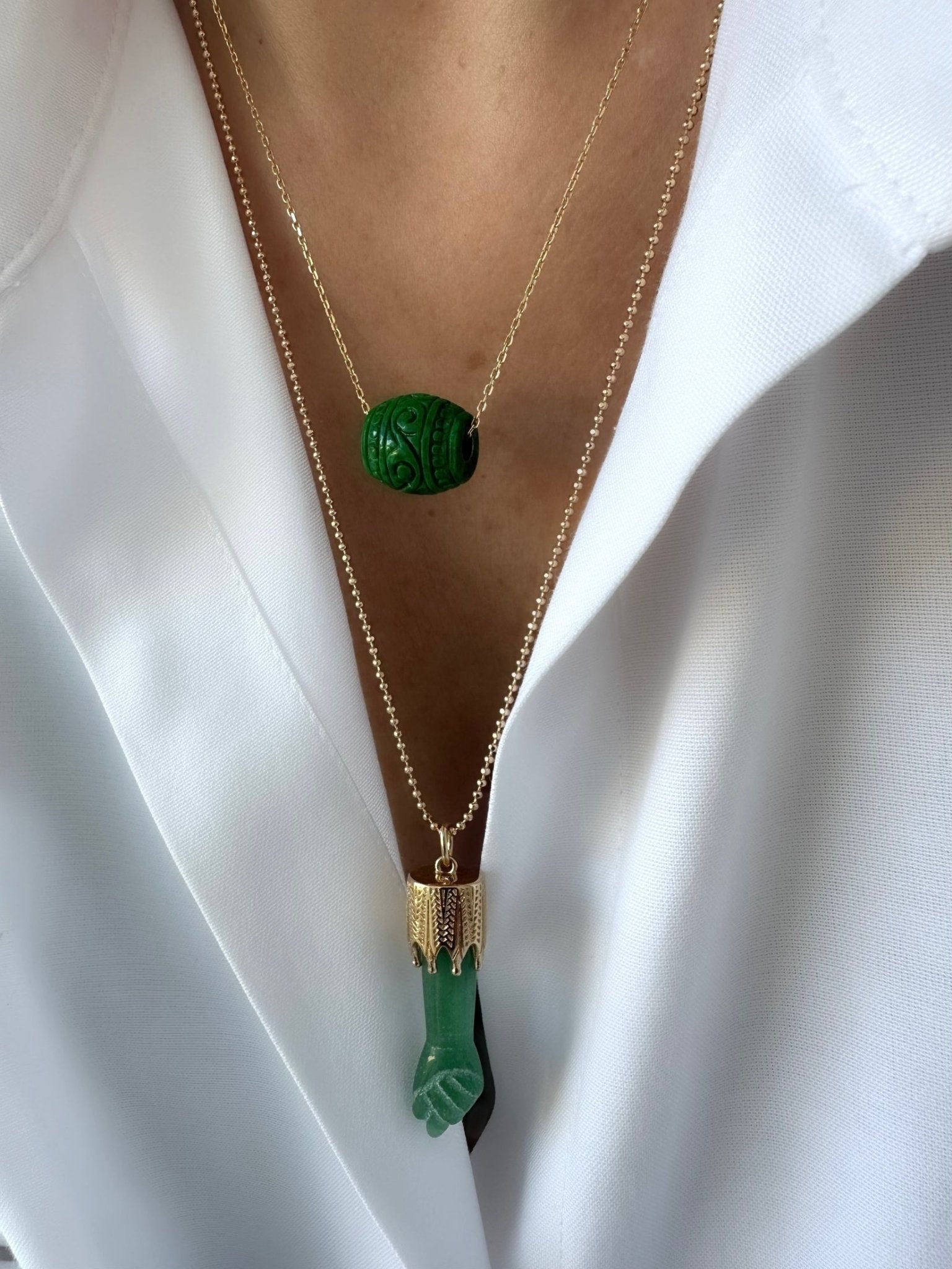 Collar Mano Figa (Aventurina) - LE MARSHAND™