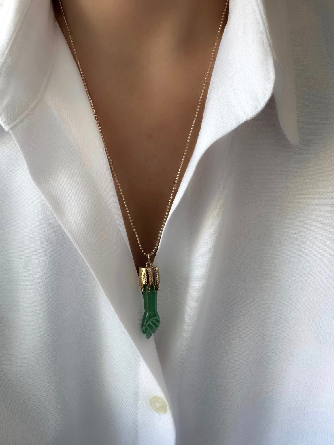 Collar Mano Figa (Aventurina) - LE MARSHAND™