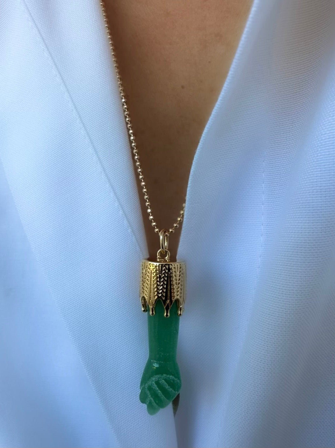 Collana Mano Figa (Avventurina)