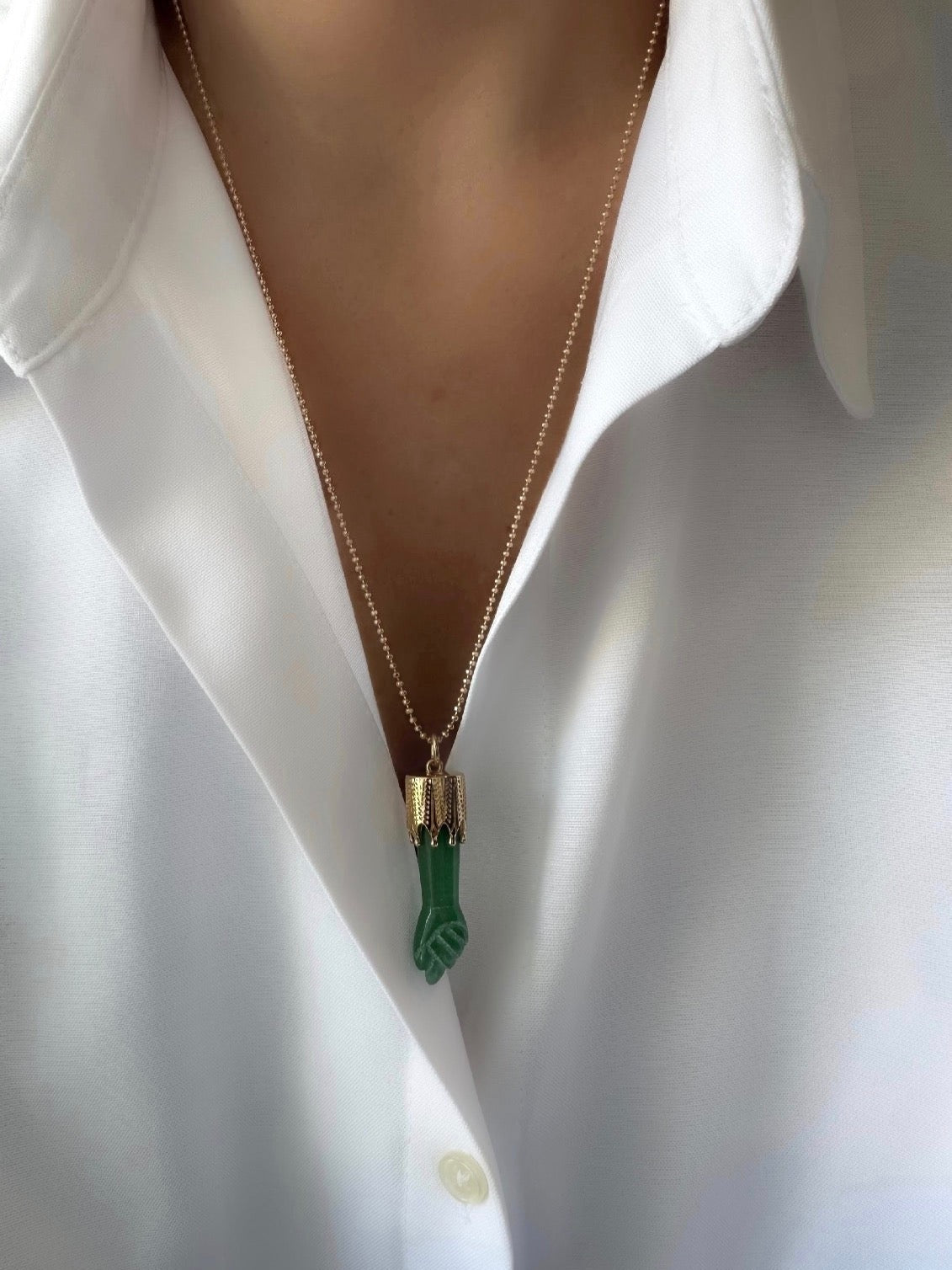 Collana Mano Figa (Avventurina)
