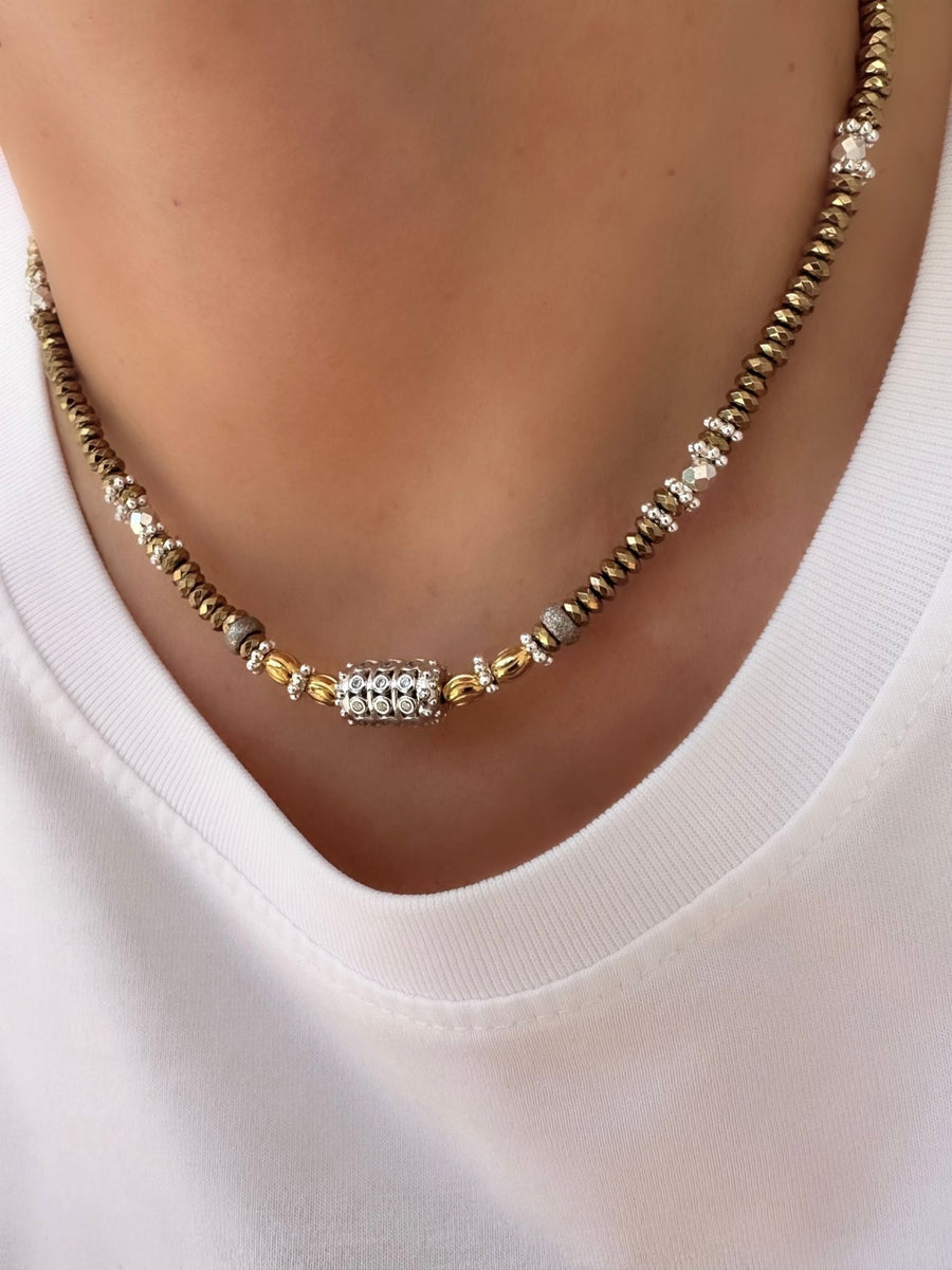 Collar Pirita Strong (Plata 925 y Pirita) - LE MARSHAND™