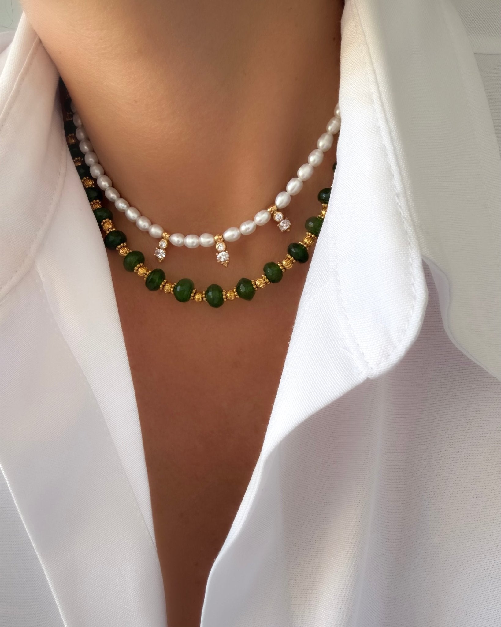 Collar Stones Collection Nº1 (Jade Verde) - LE MARSHAND™