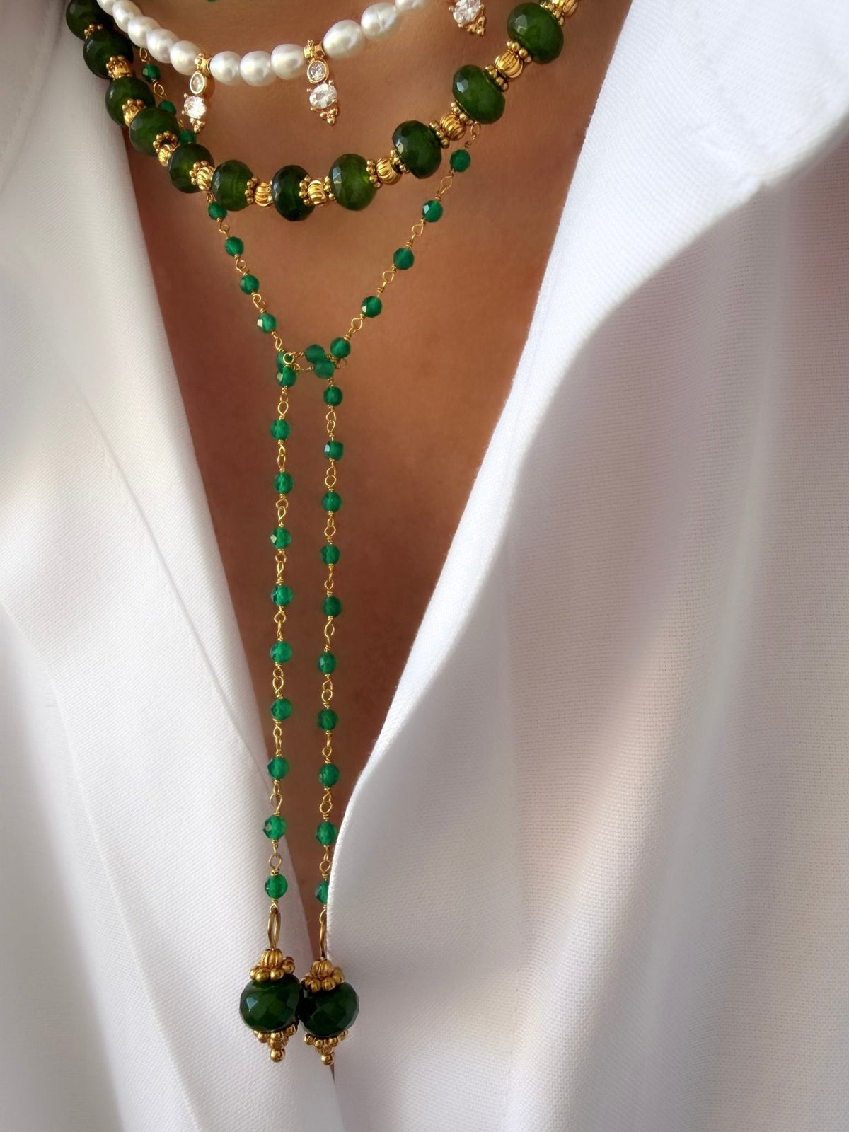 Collar Stones Collection Nº1 (Jade Verde) - LE MARSHAND™