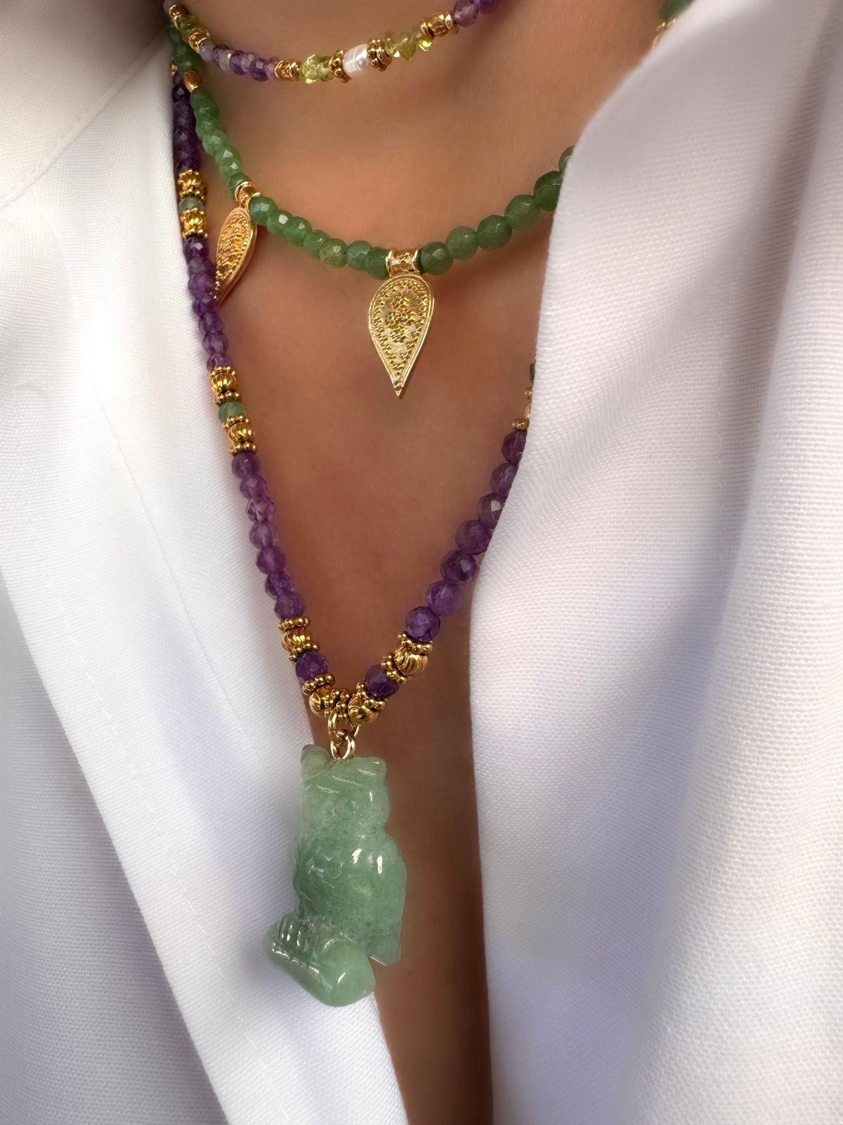 Collar Stones Trio Sullivan (Aventurina)