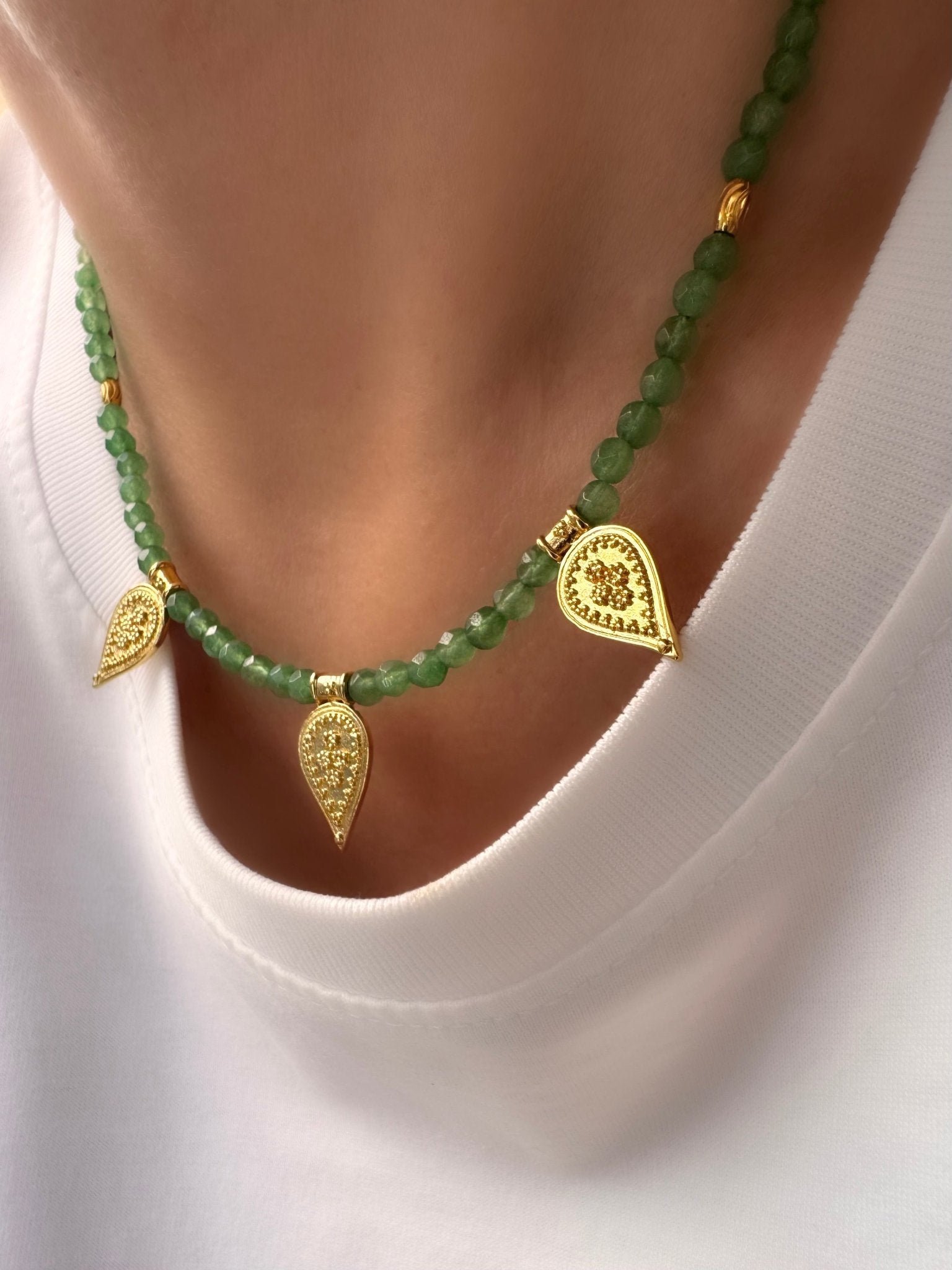 Collar Stones Trio Sullivan (Aventurina) - LE MARSHAND™