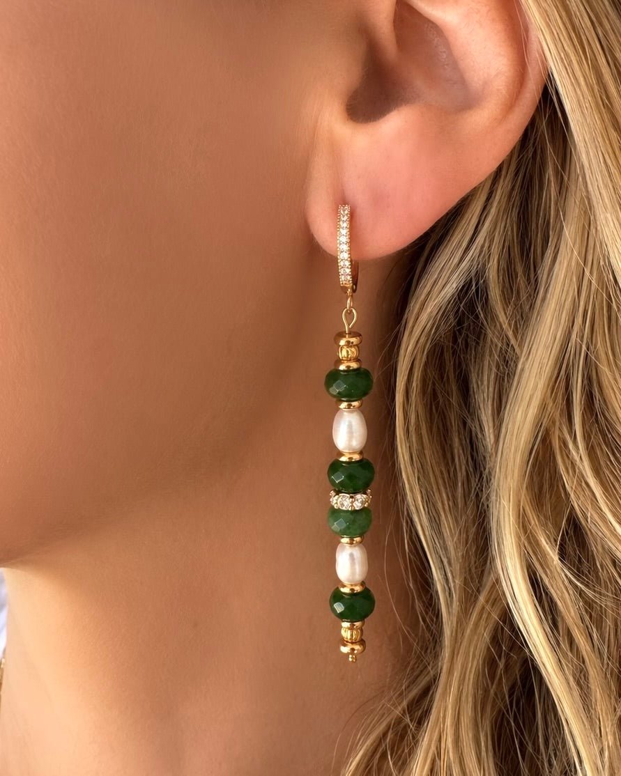 Pendientes Stones Collection Nº 1 (Jade) - LE MARSHAND™