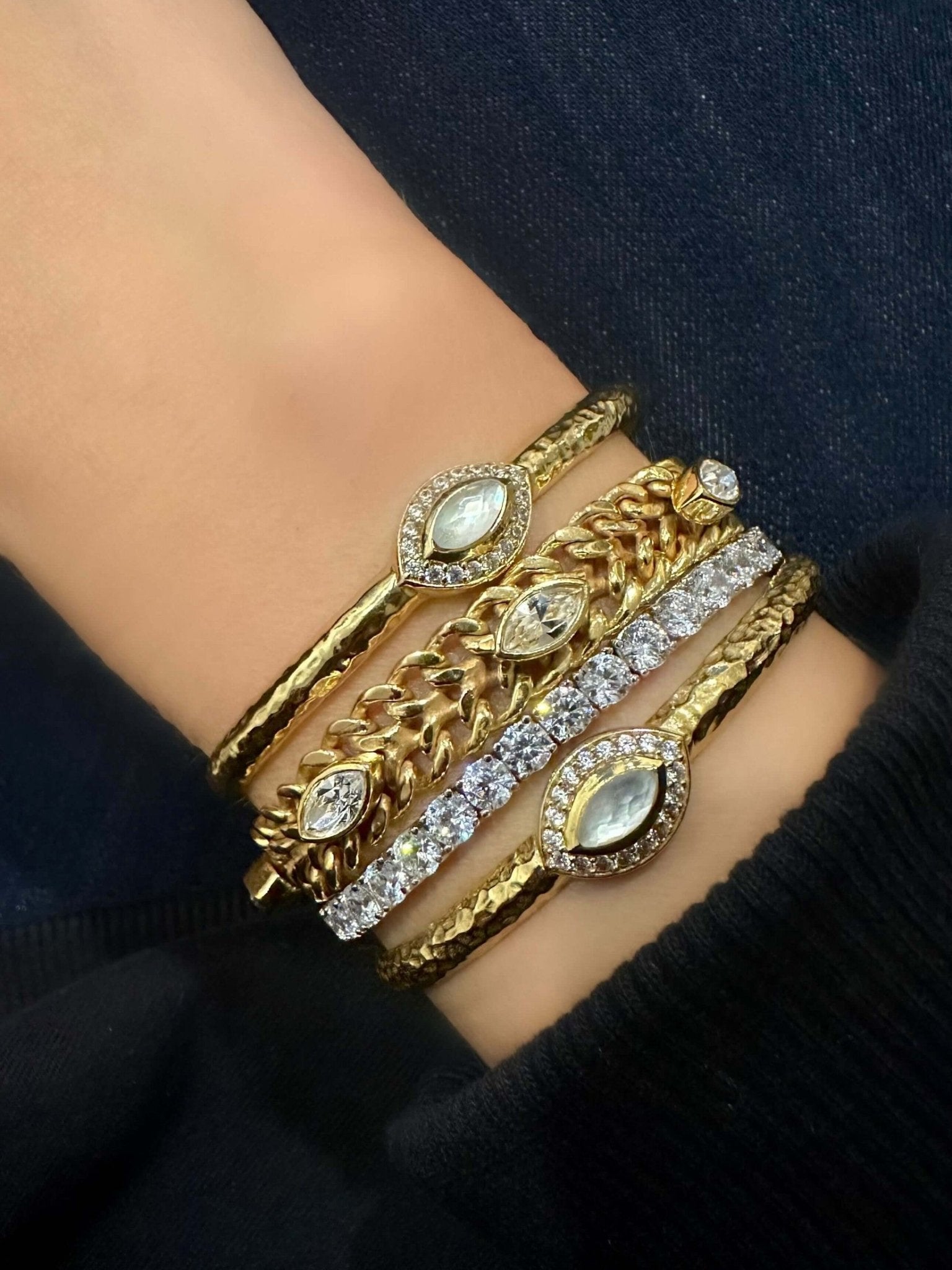 Pulsera Classic Riviere (5mm) (Plata 925) - LE MARSHAND™