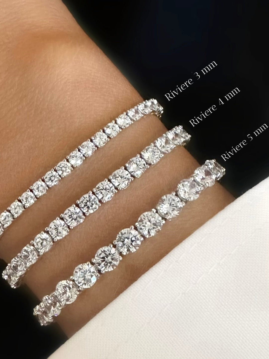 Pulsera Classic Riviere (5mm) (Plata 925) - LE MARSHAND™