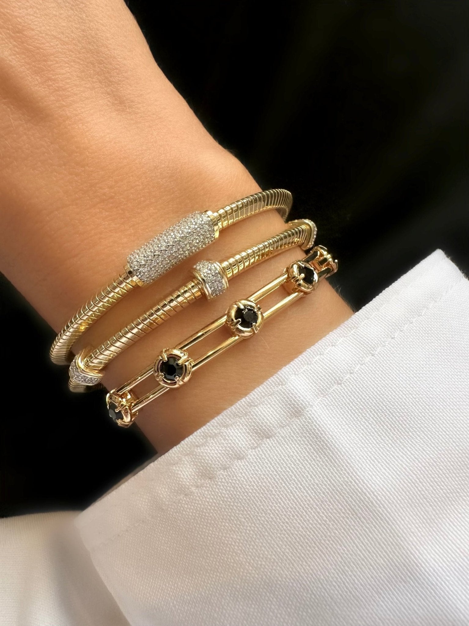 Pulsera Mónaco (Black) - LE MARSHAND™