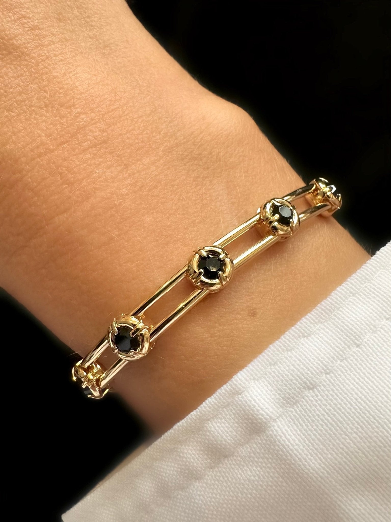 Pulsera Mónaco (Black) - LE MARSHAND™