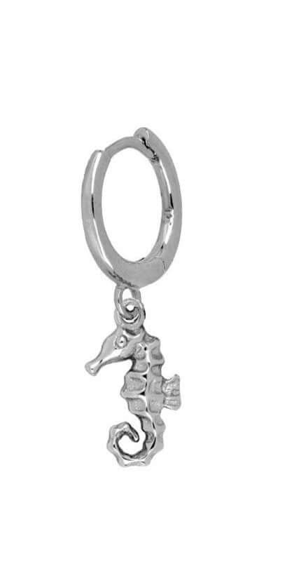 Le Marshand® - Joyería en plata 925, chapado en Oro 24K - Arito Caballito de mar (Plata) - Diseños propios - Brazaletes, pulseras, collares y pendientes - Joyería online - Mallorca