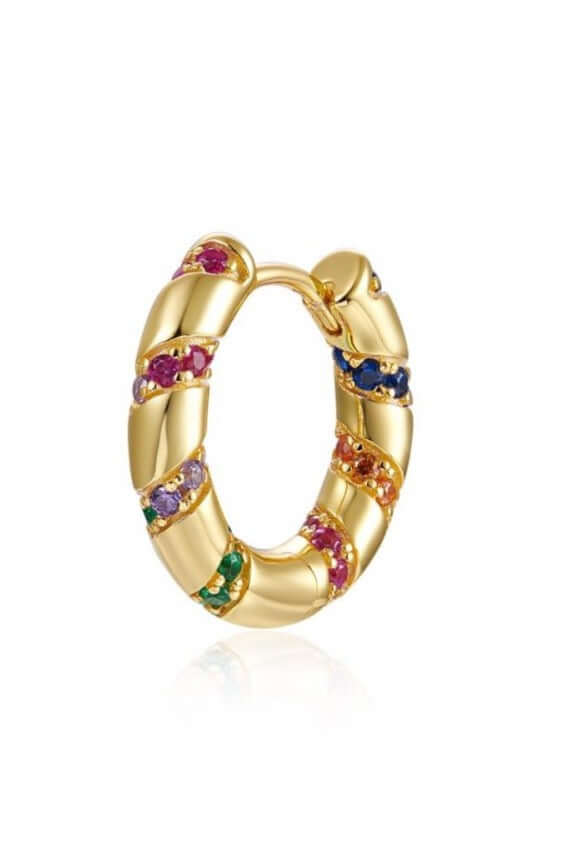 Le Marshand® - Joyería en plata 925, chapado en Oro 24K - Arito Trenza Colorines - Diseños propios - Brazaletes, pulseras, collares y pendientes - Joyería online - Mallorca