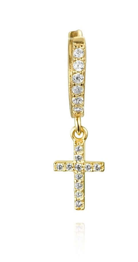 Le Marshand® - Joyería en plata 925, chapado en Oro 24K - Arito Cruz Circ - Diseños propios - Brazaletes, pulseras, collares y pendientes - Joyería online - Mallorca