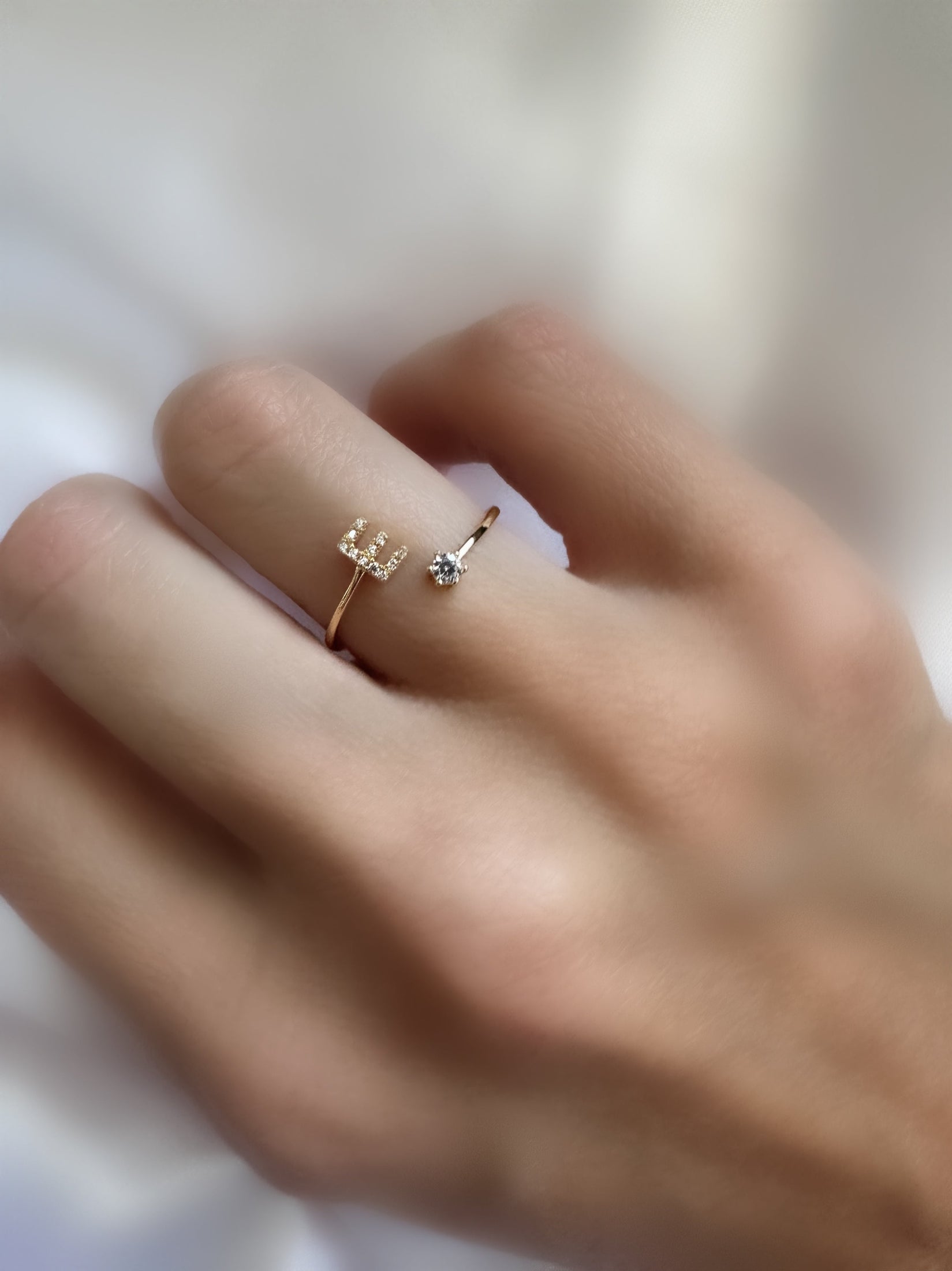 Letters Ring (18k gold plated silver)