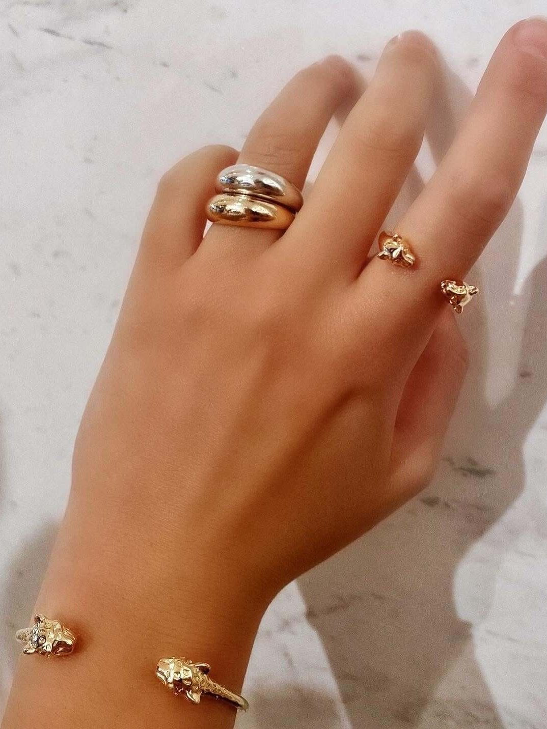 Le Marshand® - Joyería en plata 925, chapado en Oro 24K - Anillo Pantera - Diseños propios - Brazaletes, pulseras, collares y pendientes - Joyería online - Mallorca