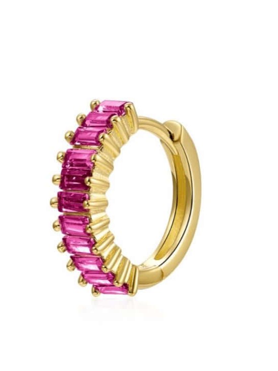 Le Marshand® - Joyería en plata 925, chapado en Oro 24K - Arito Barritas rosa - Diseños propios - Brazaletes, pulseras, collares y pendientes - Joyería online - Mallorca