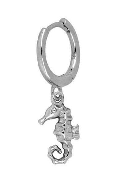 Le Marshand® - Joyería en plata 925, chapado en Oro 24K - Arito Caballito de mar (Plata) - Diseños propios - Brazaletes, pulseras, collares y pendientes - Joyería online - Mallorca