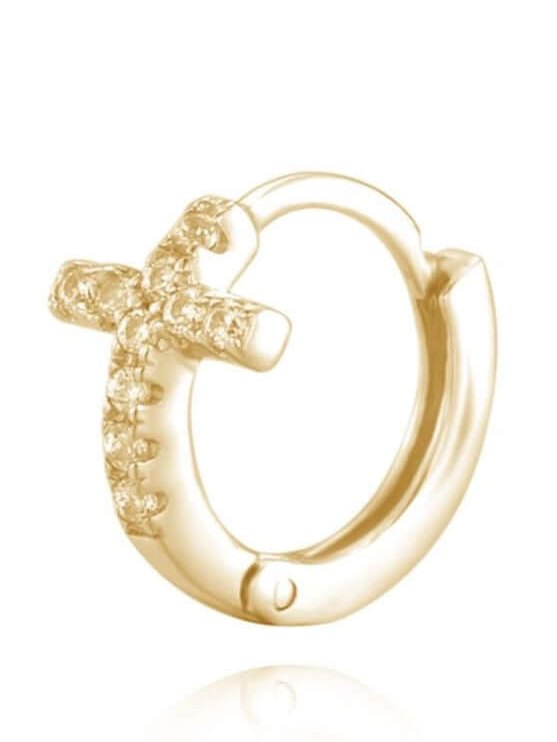 Le Marshand® - Joyería en plata 925, chapado en Oro 24K - Arito Circ Cruz - Diseños propios - Brazaletes, pulseras, collares y pendientes - Joyería online - Mallorca