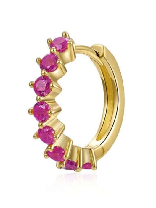 Le Marshand® - Joyería en plata 925, chapado en Oro 24K - Arito Circulitos Rosa - Diseños propios - Brazaletes, pulseras, collares y pendientes - Joyería online - Mallorca
