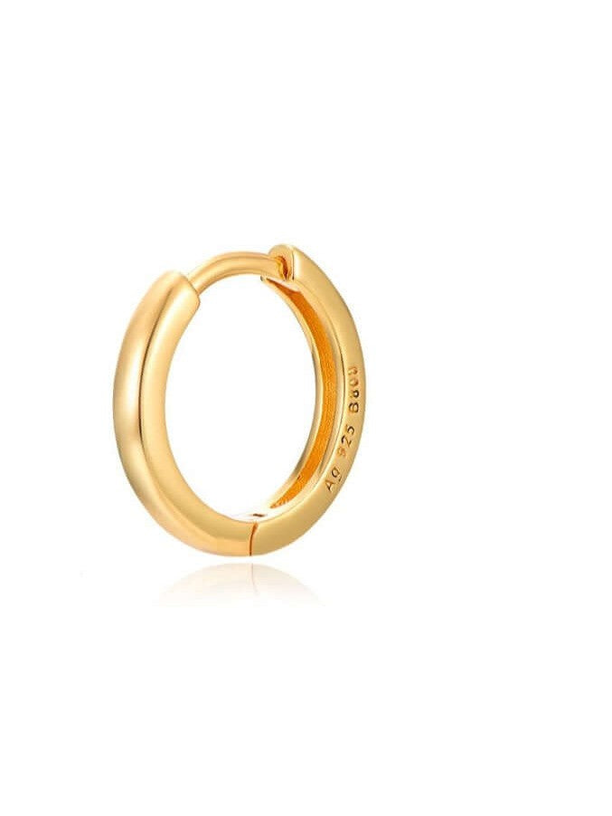 Le Marshand® - Joyería en plata 925, chapado en Oro 24K - Arito Liso mediano - Diseños propios - Brazaletes, pulseras, collares y pendientes - Joyería online - Mallorca