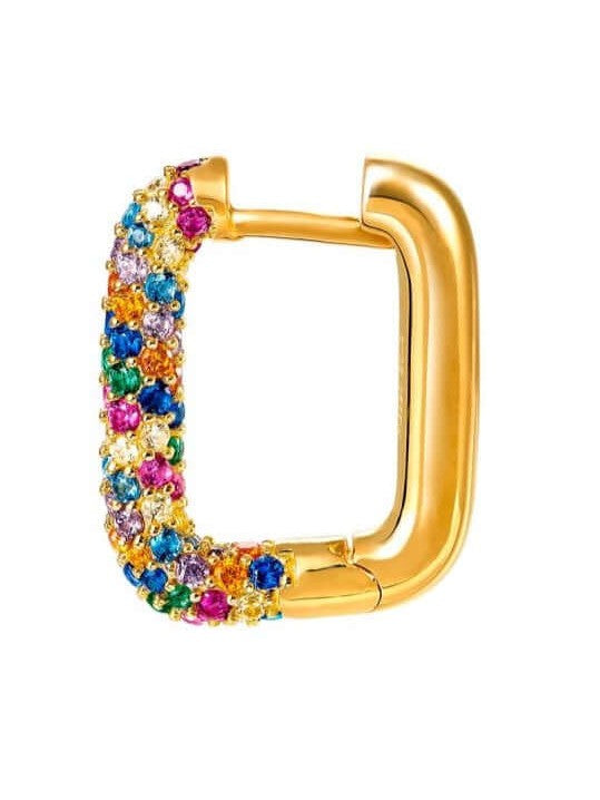 Le Marshand® - Joyería en plata 925, chapado en Oro 24K - Arito Lux Q Colorines - Diseños propios - Brazaletes, pulseras, collares y pendientes - Joyería online - Mallorca