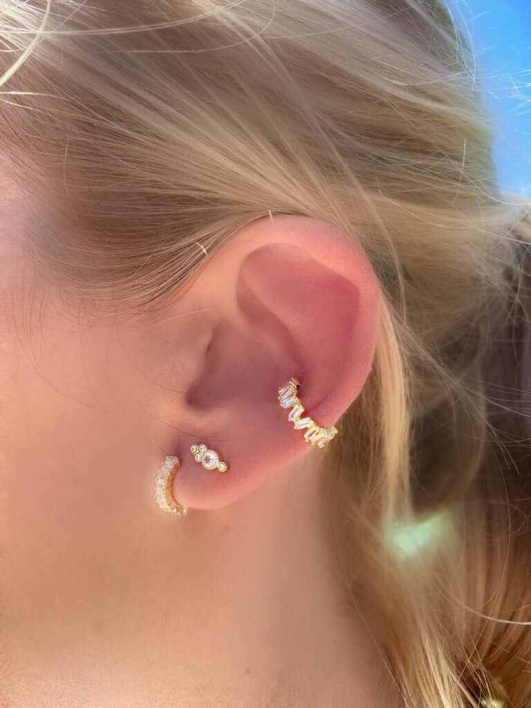 Le Marshand® - Joyería en plata 925, chapado en Oro 24K - Cuff Lux Barritas (Oro) - Diseños propios - Brazaletes, pulseras, collares y pendientes - Joyería online - Mallorca