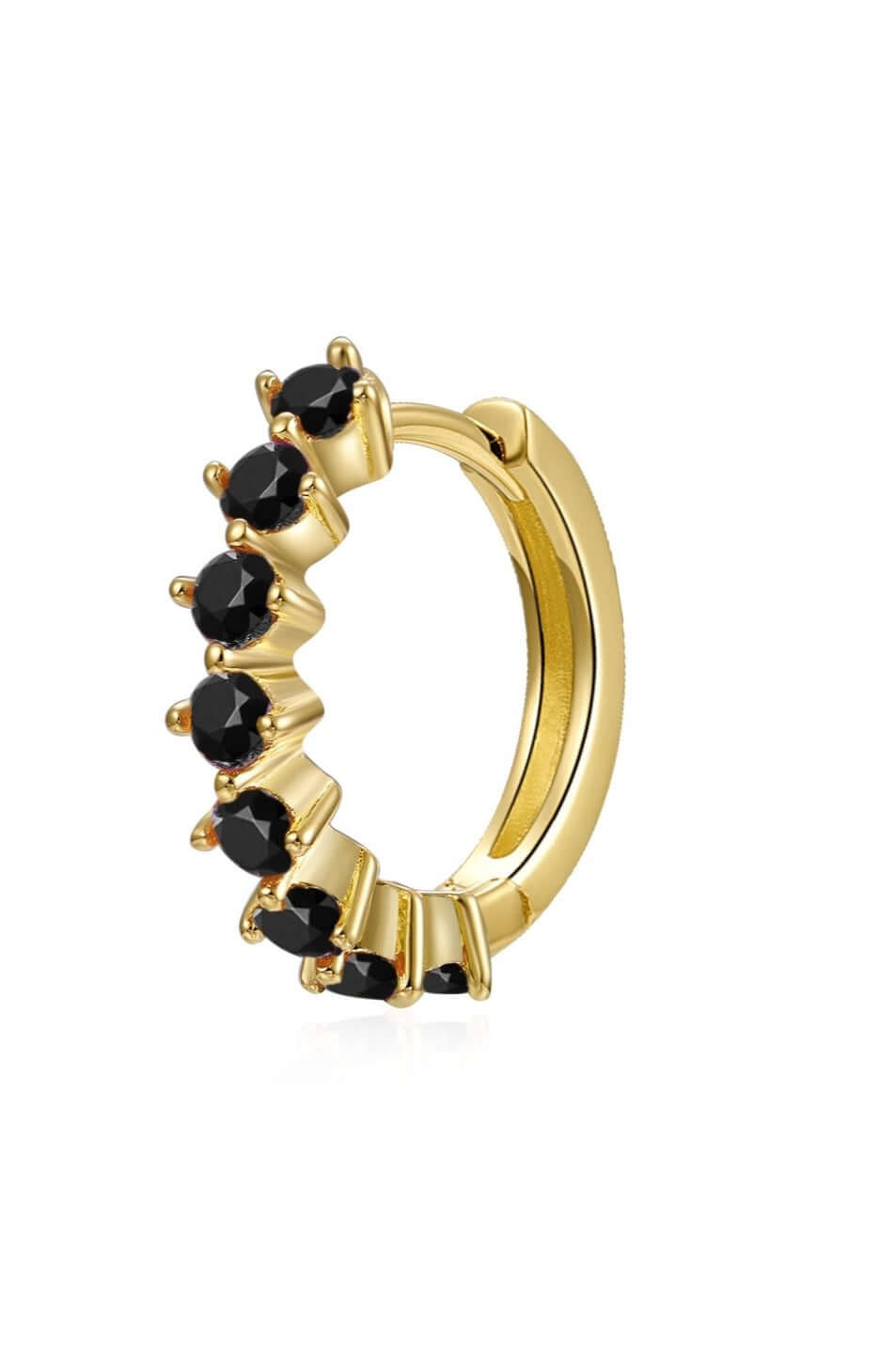 Le Marshand® - Joyería en plata 925, chapado en Oro 24K - Arito Circulitos Negro - Diseños propios - Brazaletes, pulseras, collares y pendientes - Joyería online - Mallorca