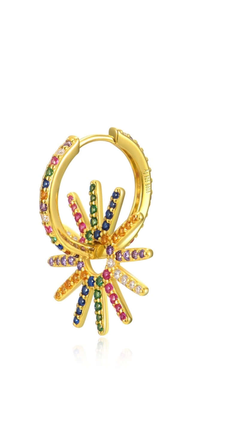 Le Marshand® - Joyería en plata 925, chapado en Oro 24K - Arito Lux Sol Colorines - Diseños propios - Brazaletes, pulseras, collares y pendientes - Joyería online - Mallorca