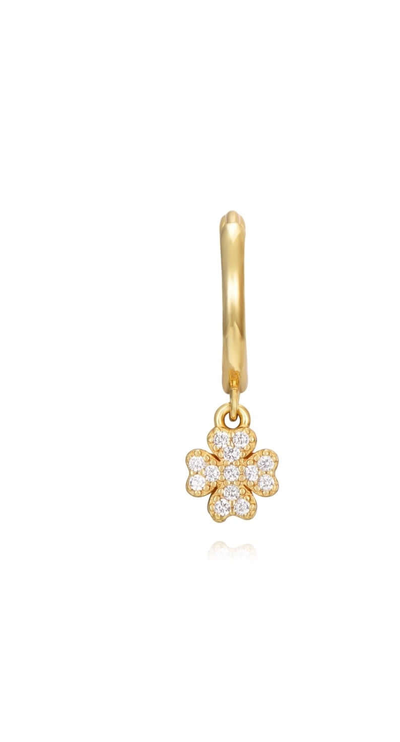 Le Marshand® - Joyería en plata 925, chapado en Oro 24K - Arito Trébol - Diseños propios - Brazaletes, pulseras, collares y pendientes - Joyería online - Mallorca