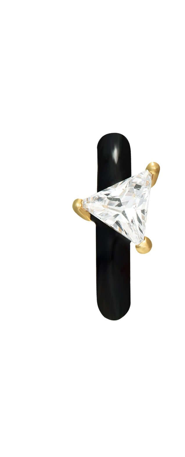 Le Marshand® - Joyería en plata 925, chapado en Oro 24K - Cuff Esmaltado negro y circonita - Diseños propios - Brazaletes, pulseras, collares y pendientes - Joyería online - Mallorca
