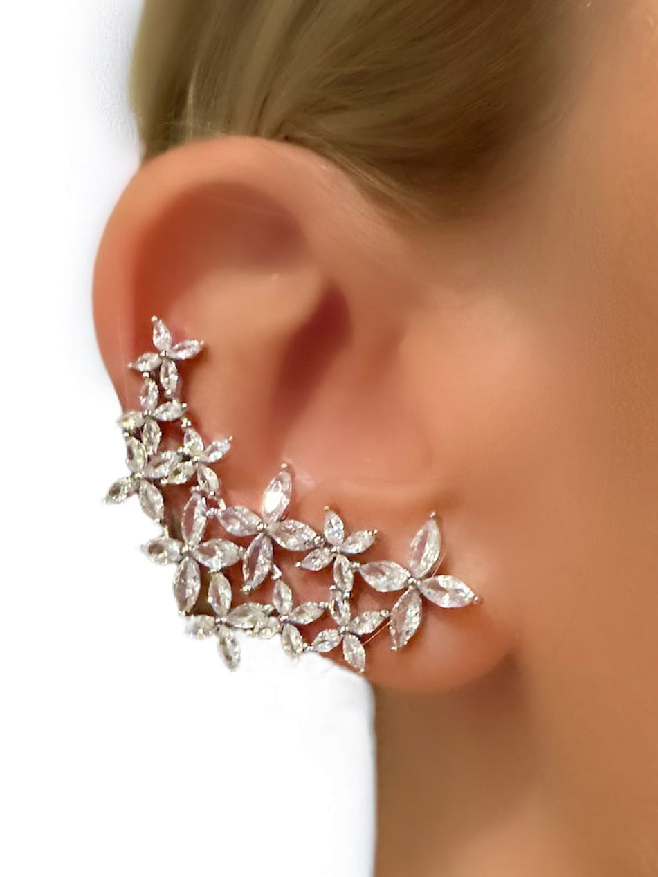 Le Marshand® - Joyería en plata 925, chapado en Oro 24K - Pendientes Climber Primavera (Plata) - Diseños propios - Brazaletes, pulseras, collares y pendientes - Joyería online - Mallorca