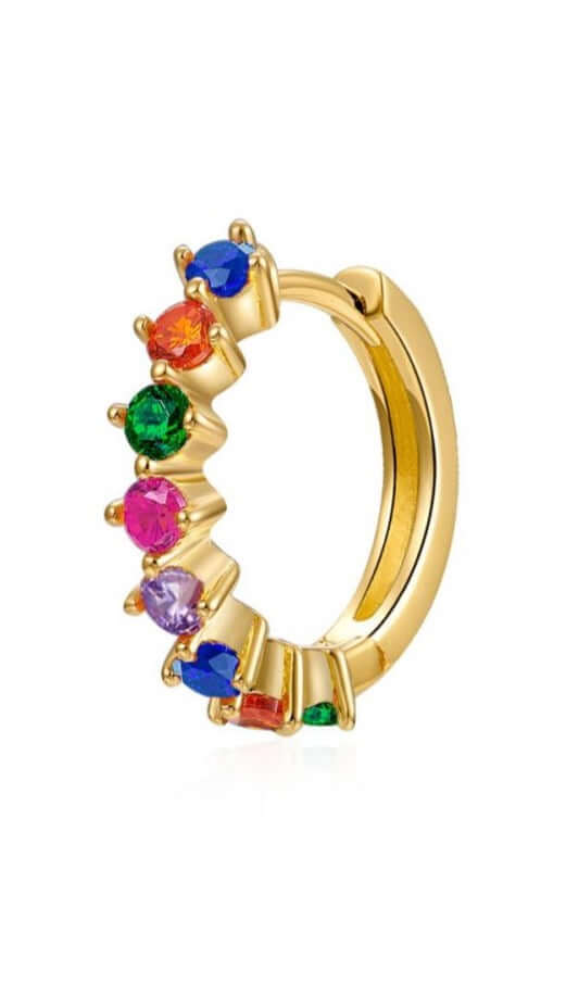 Le Marshand® - Joyería en plata 925, chapado en Oro 24K - Arito Circulitos Colorines - Diseños propios - Brazaletes, pulseras, collares y pendientes - Joyería online - Mallorca
