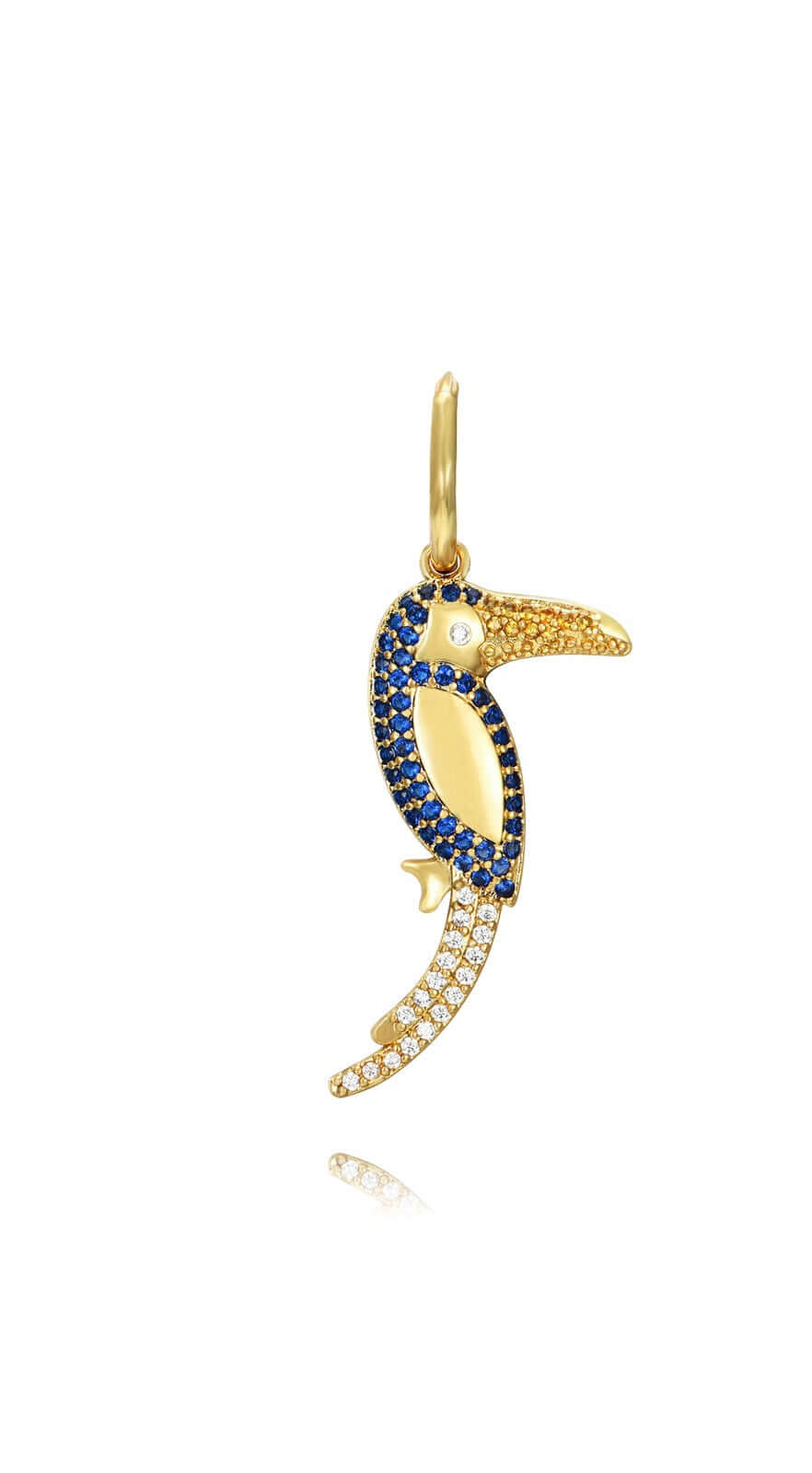Le Marshand® - Joyería en plata 925, chapado en Oro 24K - Arito Lux Pájaro - Diseños propios - Brazaletes, pulseras, collares y pendientes - Joyería online - Mallorca