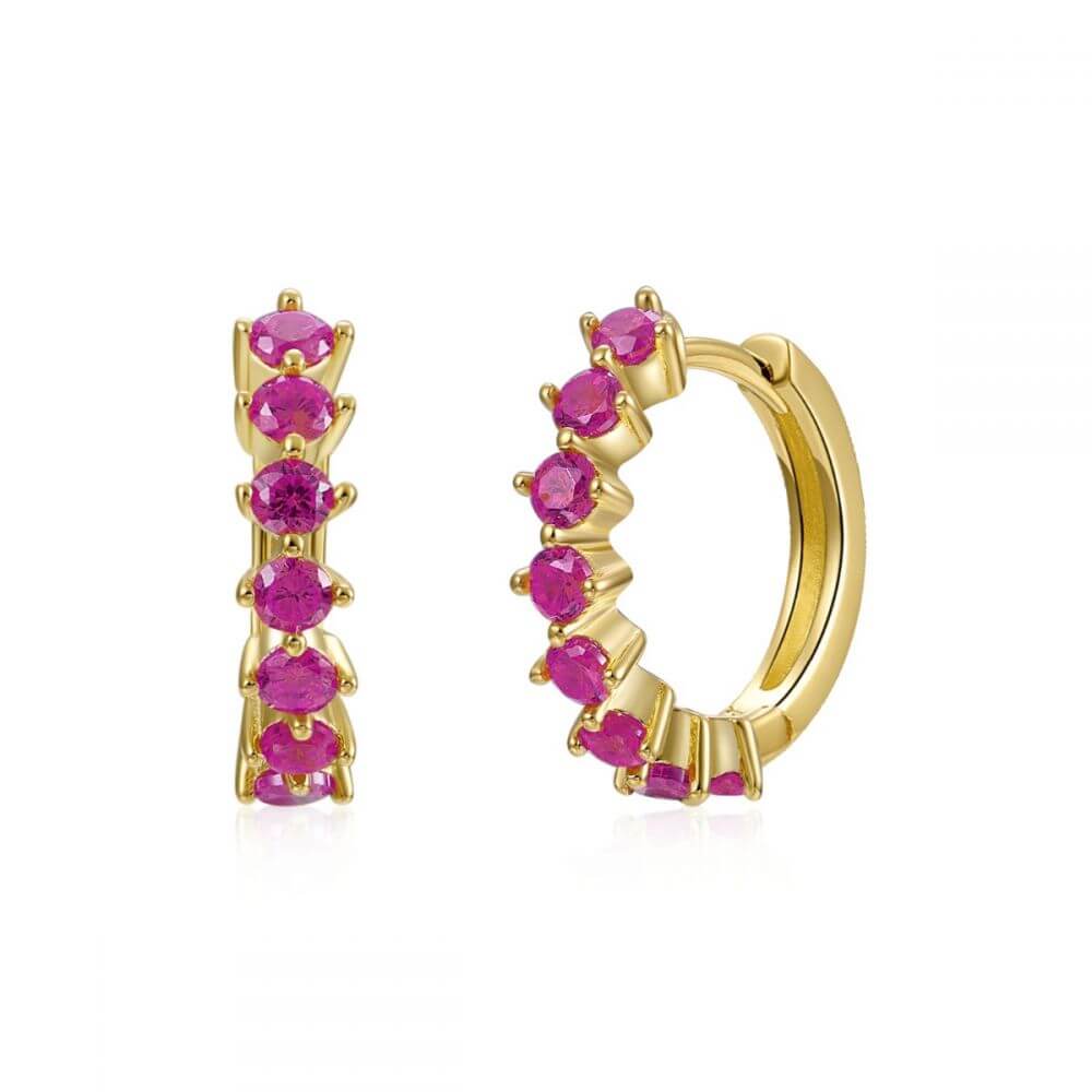Le Marshand® - Joyería en plata 925, chapado en Oro 24K - Arito Circulitos Rosa - Diseños propios - Brazaletes, pulseras, collares y pendientes - Joyería online - Mallorca