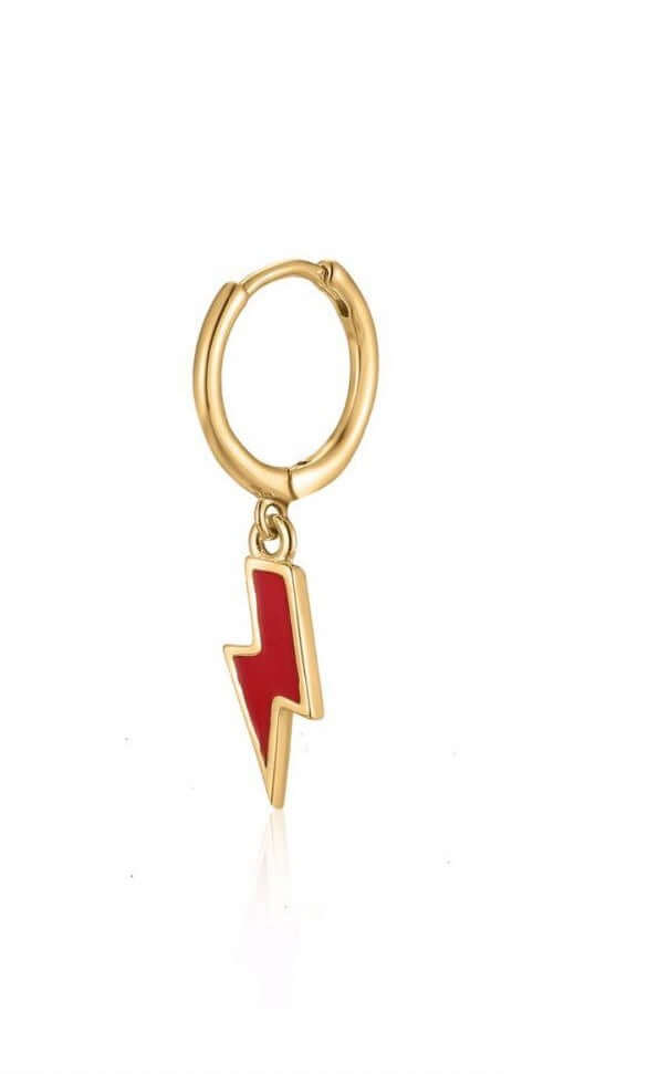 Le Marshand® - Joyería en plata 925, chapado en Oro 24K - Arito Rayo Rojo - Diseños propios - Brazaletes, pulseras, collares y pendientes - Joyería online - Mallorca