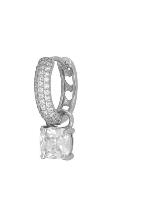 Le Marshand® - Joyería en plata 925, chapado en Oro 24K - Arito Lux Gran Solitario (Plata) - Diseños propios - Brazaletes, pulseras, collares y pendientes - Joyería online - Mallorca