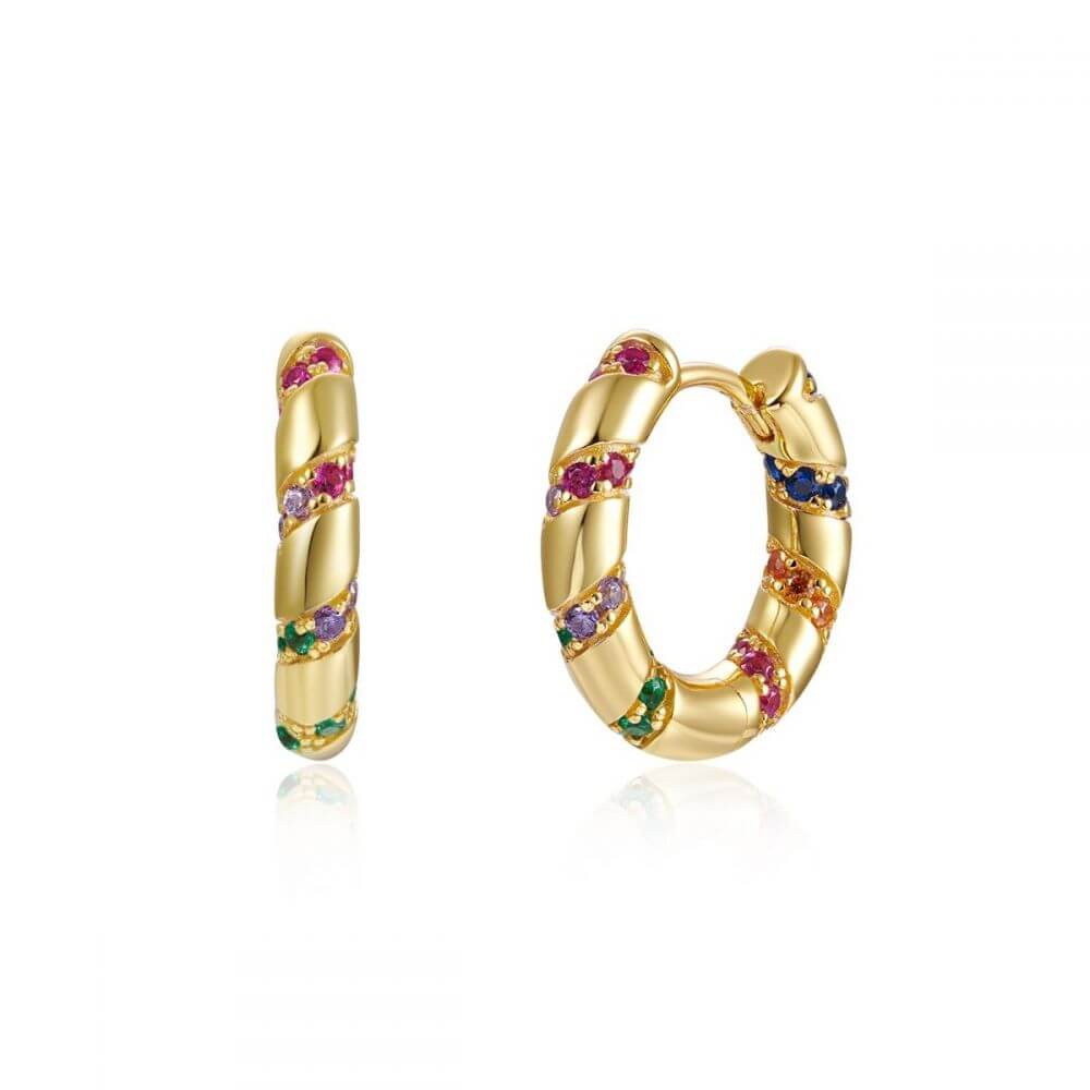 Le Marshand® - Joyería en plata 925, chapado en Oro 24K - Arito Trenza Colorines - Diseños propios - Brazaletes, pulseras, collares y pendientes - Joyería online - Mallorca